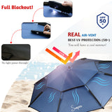 Sunphio Beach Umbrella with Sand Anchor, Windproof