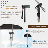 Poshlr Beach Umbrella with Sand Anchor, Windproof Structure