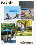 Poshlr Beach Umbrella with Sand Anchor, Windproof Structure