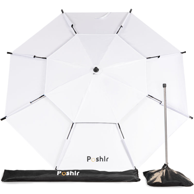 Poshlr Premium Beach Umbrella, Portable, Windproof and Lightweight