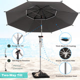 Poshlr Premium Beach Umbrella, Portable, Windproof and Lightweight