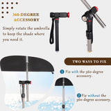 Poshlr Premium Beach Umbrella, Portable, Windproof and Lightweight