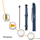 Sunphio Beach Umbrella with Sandbag, Windproof (Blue)