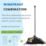 Xacool Beach Umbrella Windproof with Best UV Protection