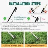 Sunphio 4PCS Outdoor Camping Tent Spike, High Strength Stainless Steel