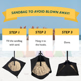 Poshlr Windproof Beach Umbrella