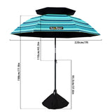 Luxbur Beach Umbrella Windproof