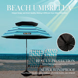 Luxbur Beach Umbrella Windproof