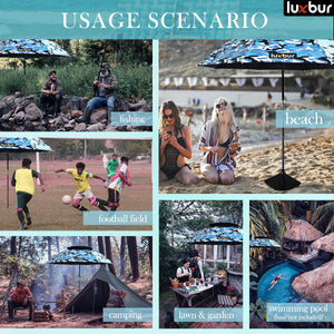 Luxbur Beach Umbrella Windproof Sand Anchor