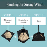 Luxbur Windproof Beach Umbrella Blue